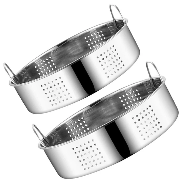 2 pz vaporizzatore in acciaio inox cesto setaccio cucina cesto vapore argento