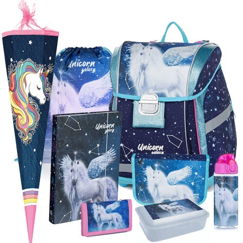 GOLDKDS Schulranzen Schulrucksack Pferd Horse Motv Ergonomscher