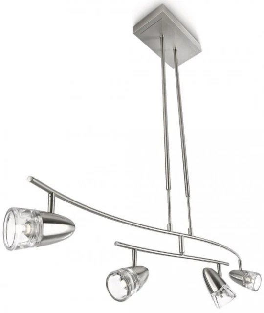 Philips Suspension Oregon Réglable Salle à Manger 4x LED Blanc Chaud Dimmable