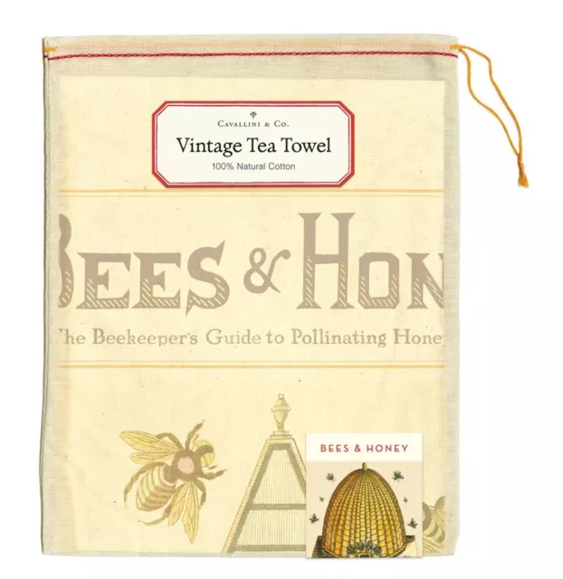 CAVALLINI PAPERS & Co., Bees & Honey Tea Towel $17.85 - PicClick