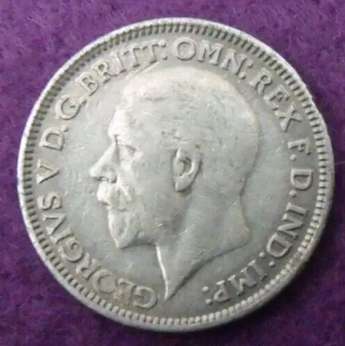 1931 GEORGE V SILVER SIXPENCE  ( 50% Silver )  British 6d Coin.   161