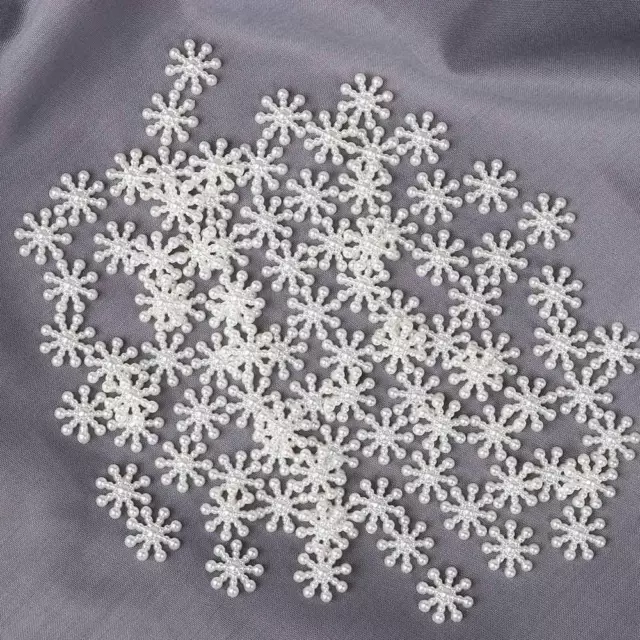 Wedding Decor Decoration Craft Snowflake Christmas Embellishment Flatback Pearl