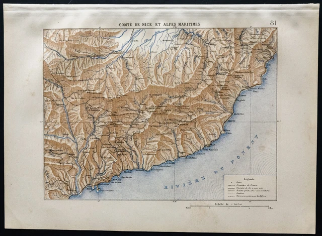 Carte Ancienne Reproduction Comté De Beaufort SC 1880 - Décoration Vintage - USA