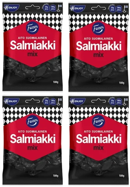 918927  1 X 180G Bag Fazer Autp Suomalainen Salmiakki Mix Salt Liquorice