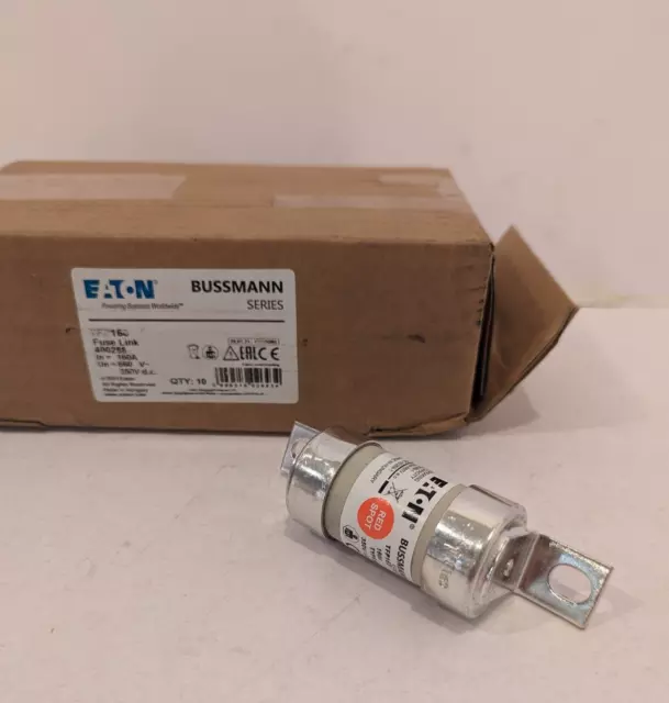 Eaton 160A Bolted Tag Fuse, A4, 350 V dc, 660V ac, 94mm box of 10