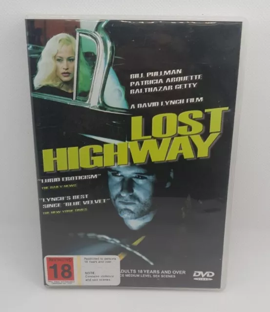 Lost Highway DVD, 1997 David Lynch Classic Cult Bill Pullman Region 4 Free Post