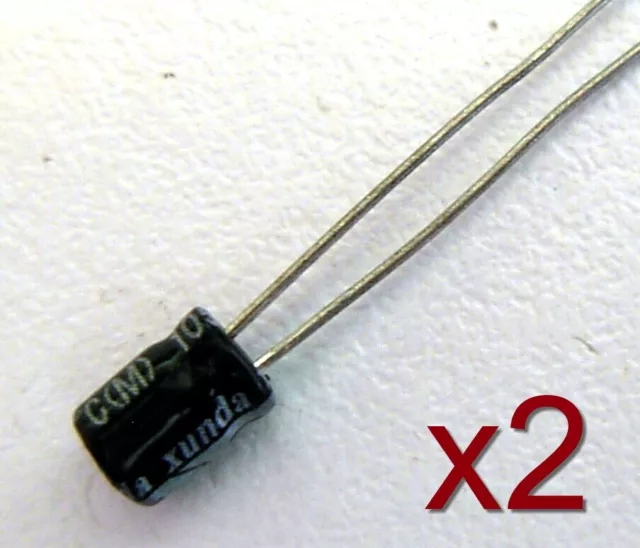 2x condensateur électrolytique 50V 2,2 uF / 2x Aluminium Radial Capacitor 6x4mm