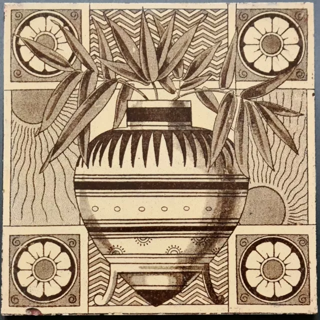 Aesthetic Fireplace Tile Cristopher Dresser Style C1880 AE2
