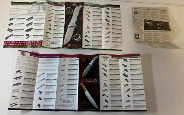 lot of two CAMILLUS KNIVES catalog brochures