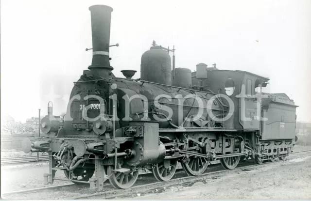 DLA Baryt-Foto Dampflok 36.7001 in Amstetten, 16.7.1940, C. Bellingrodt