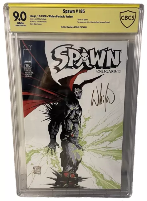 Spawn #185 Cbcs 9.0 Vf/Nm Not Cgc 1St App Jim Downing 🔑 Whilce Portacio Sig ✍️