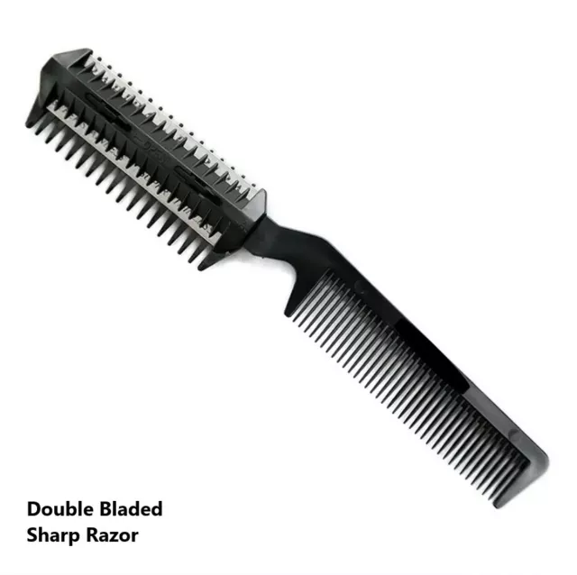 2x Professional barber Cutting,Thinning, trimming Double Sided Blade RAZOR COMB