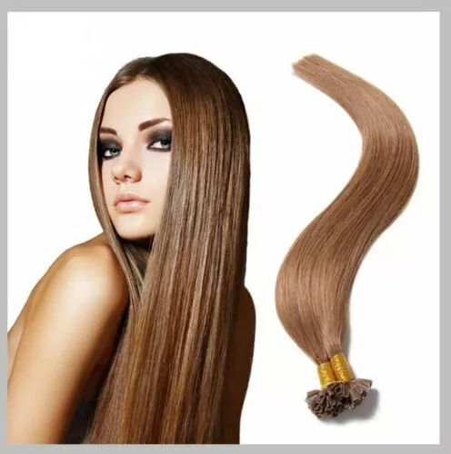 25/50/100/125/150/200 Extensions Pose A Chaud Cheveux 100% Naturels 49 Cm/ 1Gr 2