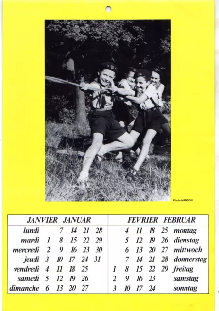 Calendrier Fédération Française de Scoutisme 1980 Scout Manson AUTRES DISPONIBLE 3