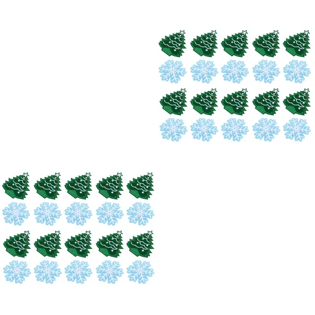 40 piezas parches para chaquetas de invierno hierro en parches copo de nieve parche