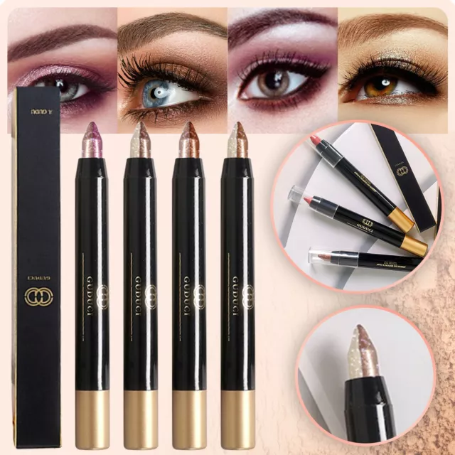 Dual Colors Eyeshadow Stick Glitter Shimmer Eye Shadow Stick Makeup Pencil Pen