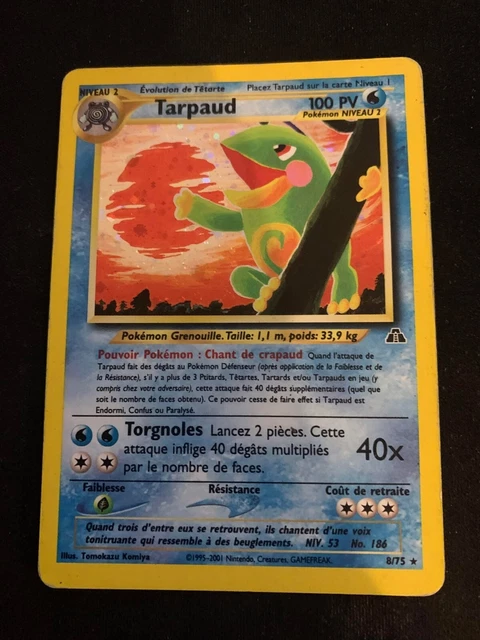 CARTE POKÉMON TARPAUD 8/75 Holo Neo Discovery FR EUR 65,00 - PicClick FR