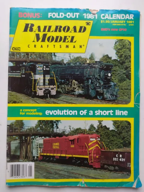 Railroad Model Craftsman Magazine January 1981 With Calendar