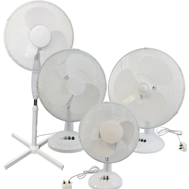 PEDESTAL OSCILLATING STAND Fan Desk Fans Electric Tower Standing Home