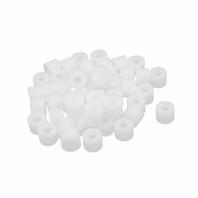 Colonne ronde plastique blanc Tube entretoise Support Support 12x9mm 50Pcs