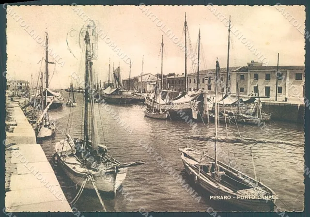 Pesaro Città Porto Canale FG cartolina JK5543