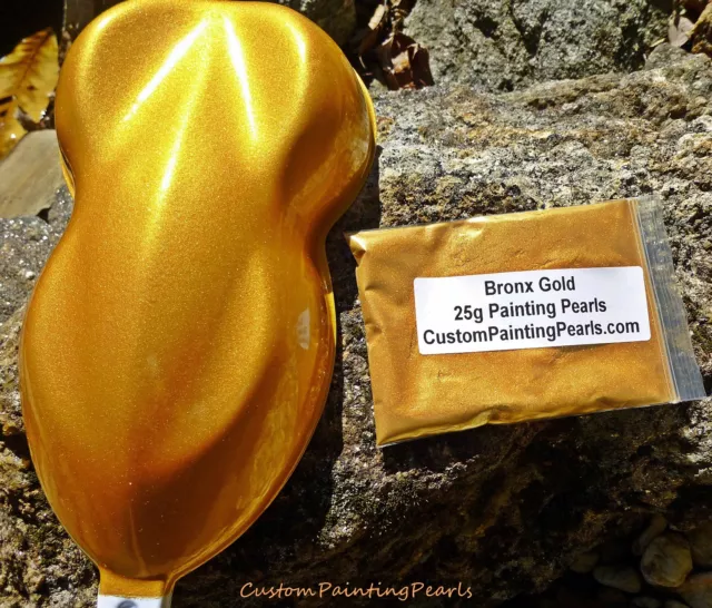 Bronx Gold Candy Pearl Pigment  Black Auto Paint Clear 2K Lacquer Urethane