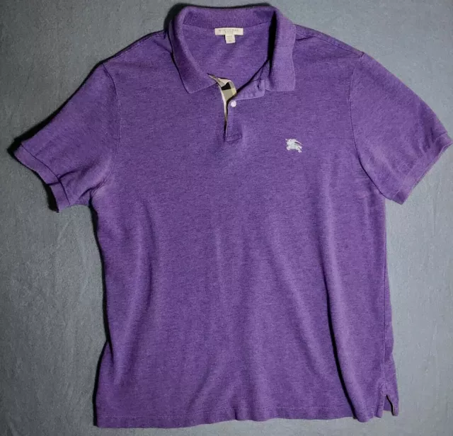 Burberry Brit Purple Cotton Polo Shirt Size XL