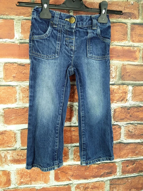 T-Shirt A Maniche Lunghe Ragazza Pacchetto Età 2-3 Anni Next Zara Blu Demin Jeans 98Cm 2