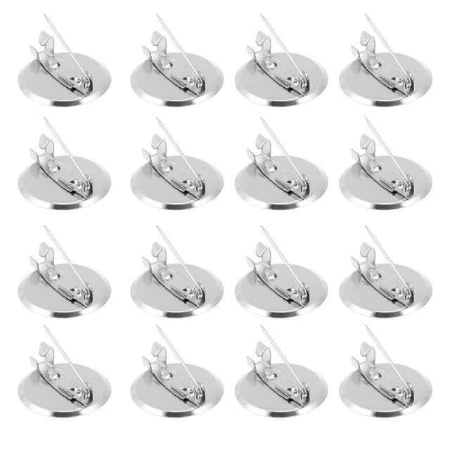 50 Pcs Stift Metall Lünette Anhänger Schalen Rohlinge Silver