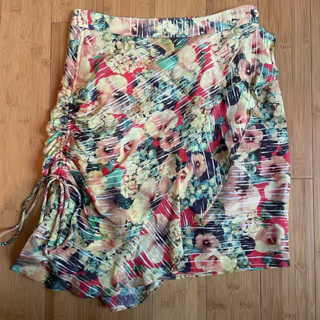 Nanette lepore silk floral flowy skirt women’s 0