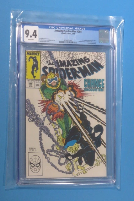 Amazing Spiderman 298 CGC 9.4 White Pages Eddie Brock 1st Todd McFarlane ASM Art