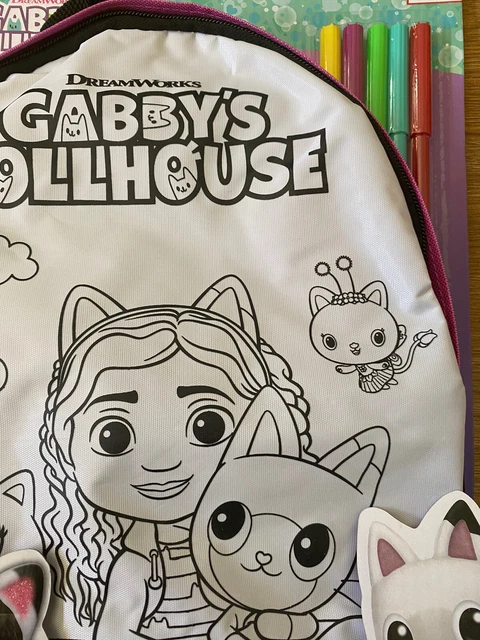 GABBY'S DOLLHOUSE COLOURING Backpack Dreamworks BNIB £10.99 - PicClick UK