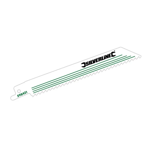Silverline Scie Alternative Lames pour Bois 5pk Hcs - 6tpi - 150mm 598431