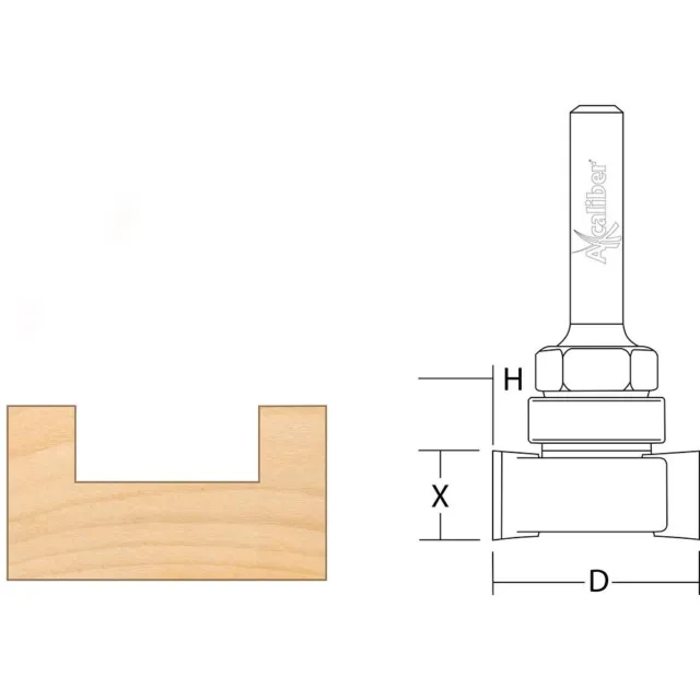 Axcaliber Intumescent Strip Router Cutter - 10mm - S=1/4"