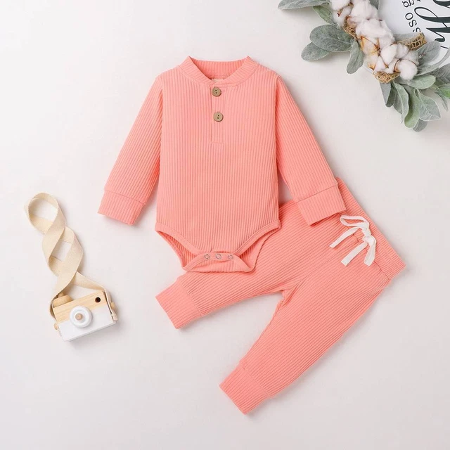 Pantaloni con pagliaccio neonato bambina top tuta abiti per bambini 6