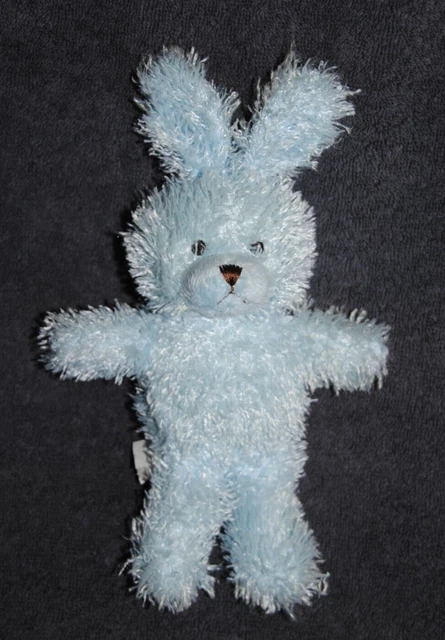 Doudou Peluche Lapin Bleu YVES ROCHER LBVYR Cobico  Clair 25 Cm Etat NEUF