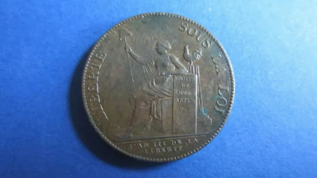 Frankreich Monneron Token 2 Sols 1791 in vz (8418)