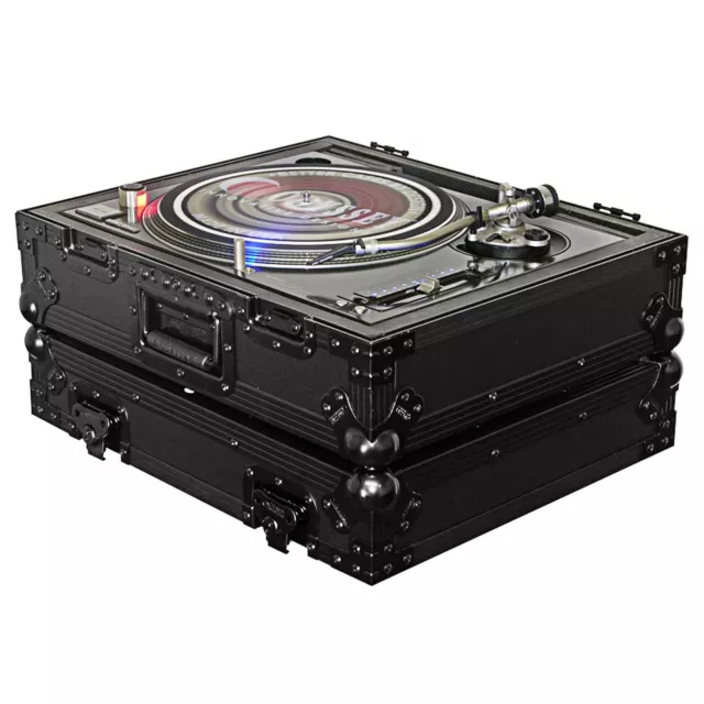 Odyssey FZ1200BL Technics Style Turntable Case with Red TSA Lock idjnow 2