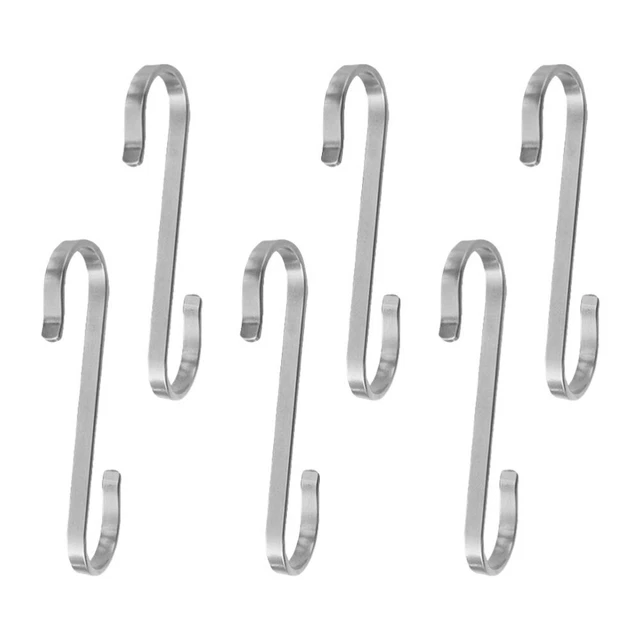 6 Pcs Stainless Steel Hook Christmas Metal Kitchenware Hanging Hooks