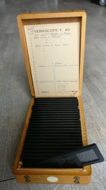 Rare Verascope F 40 stéréoscope 25 vues couleur chasse à courre congrès de Royan