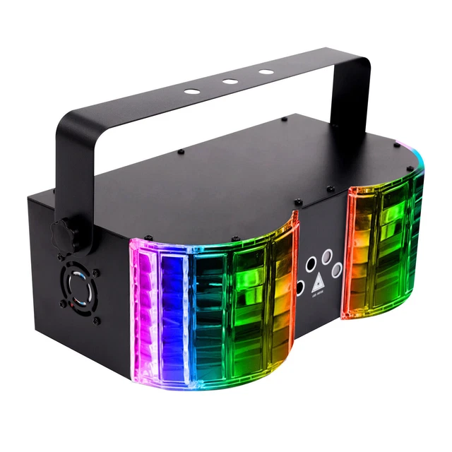 Sound Active LED Pattern Laser Projector Stage Light Strobe DJ Party Show Remote