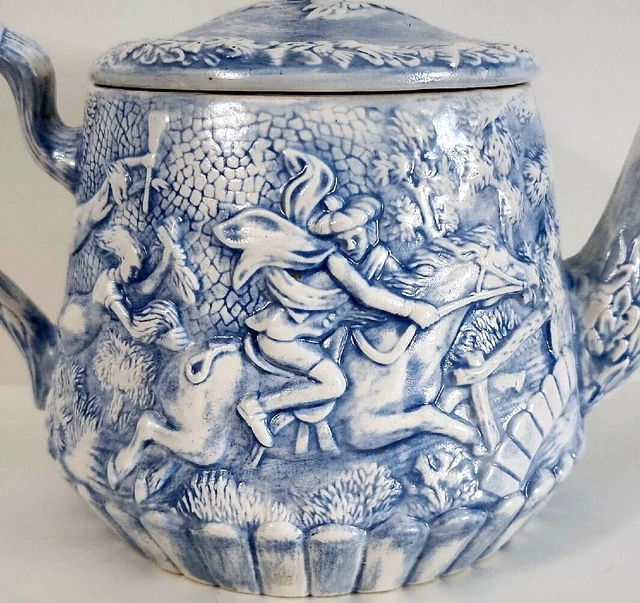 Tam O Shanter Tea Pot Ceramic 1973 Witches Robert Burns Handmade Vintage HGS2D