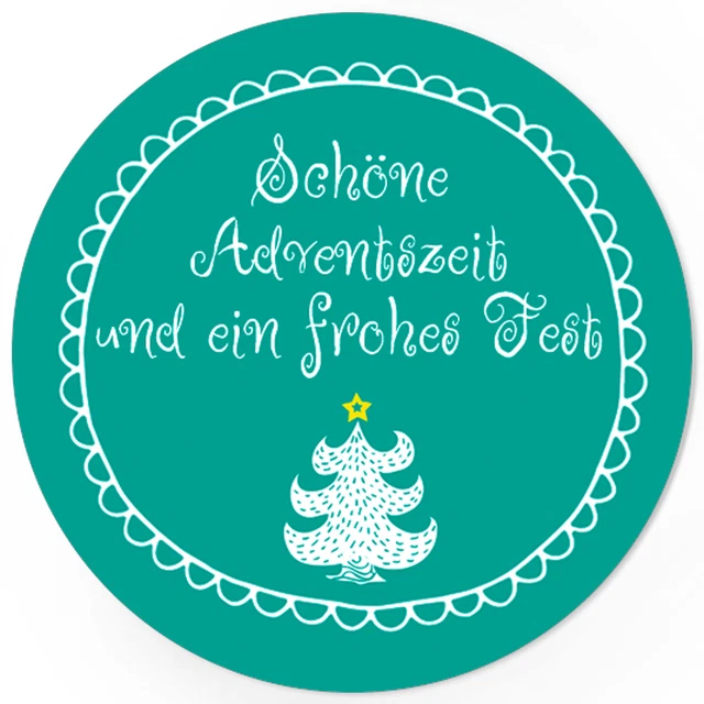 48 Weihnachtsaufkleber Geschenk Aufkleber Etiketten Weihnachten Xmas Tanne Text