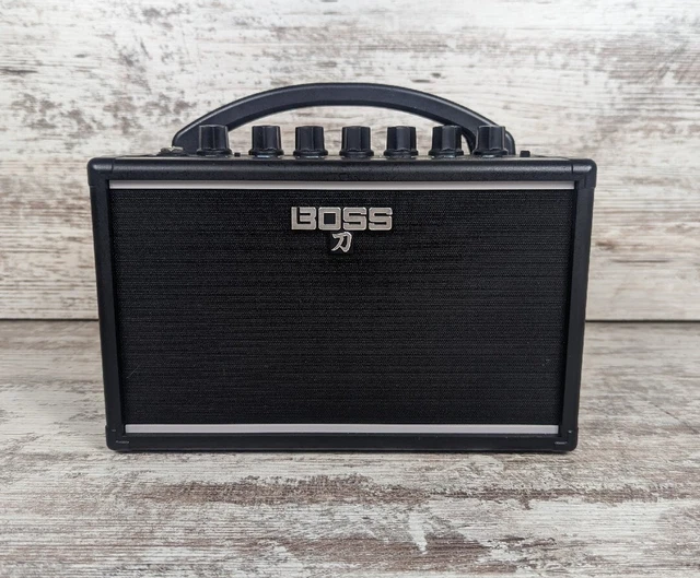 Boss Katana Mini - 7-watt Combo Amp Missing Back Battery Cover Tested No Cord Boss Katana Mini - 7-watt Combo Amp Missing Back Battery Cover Tested No Cord