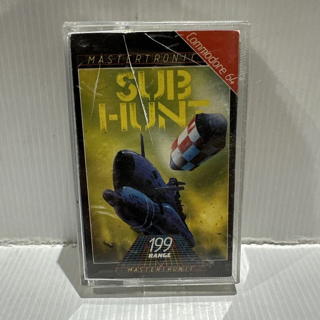Sub Hunt 199 Range Game Cassette Commodore 64 C64/C128
