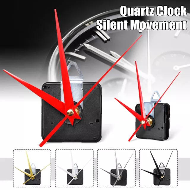 Silent Quartz Clock Mechanism Kit Long Shaft Clock Motor Movement Repair-Part UK