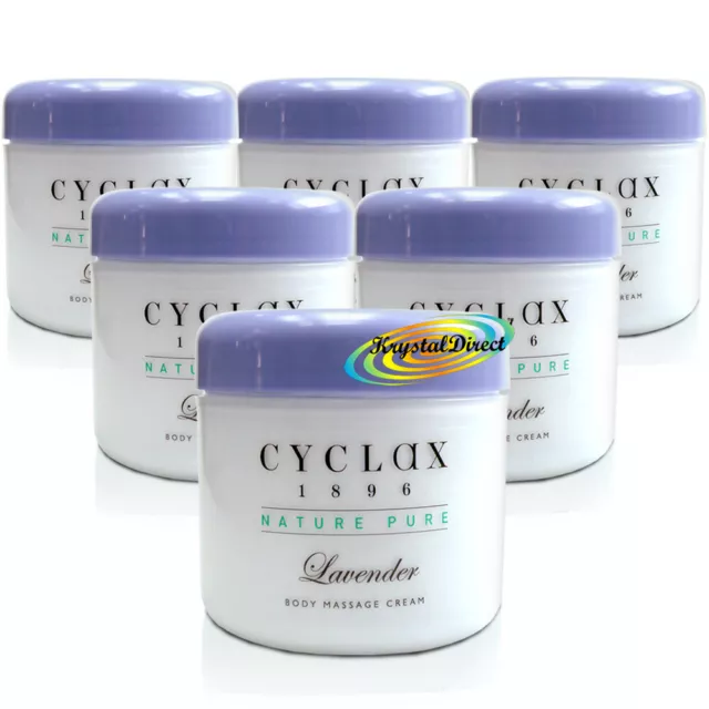 6x Cyclax Nature Pure Lavendel Körpermassage Creme 300ml