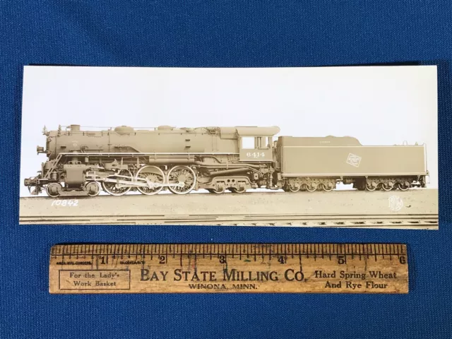 Chicago Milwaukee & St Paul Railroad Locomotive No. 6414 Vintage Photo