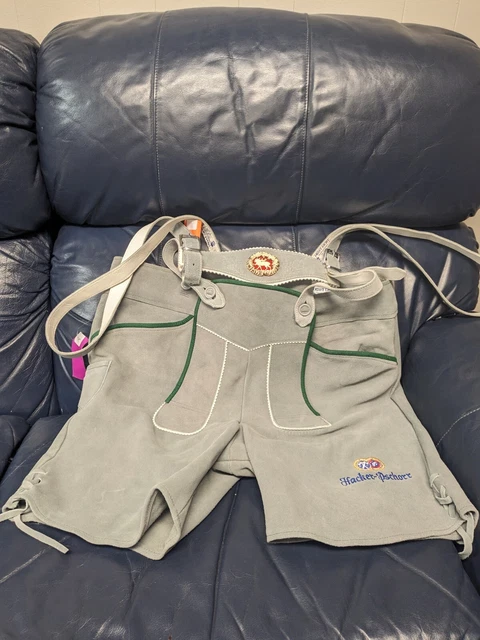 Liederhosen Men's Size 40 Ernst Licht w/ Hacker-Pschorr Logo (Never worn)