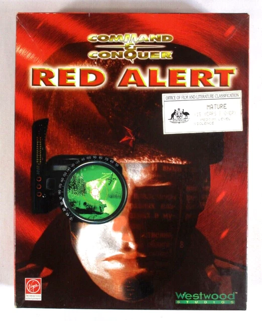 Red Alert Cd COMMAND & CONQUER Red Alert Big Box 2 Disc Pc Cd-Rom Game With Manual ...